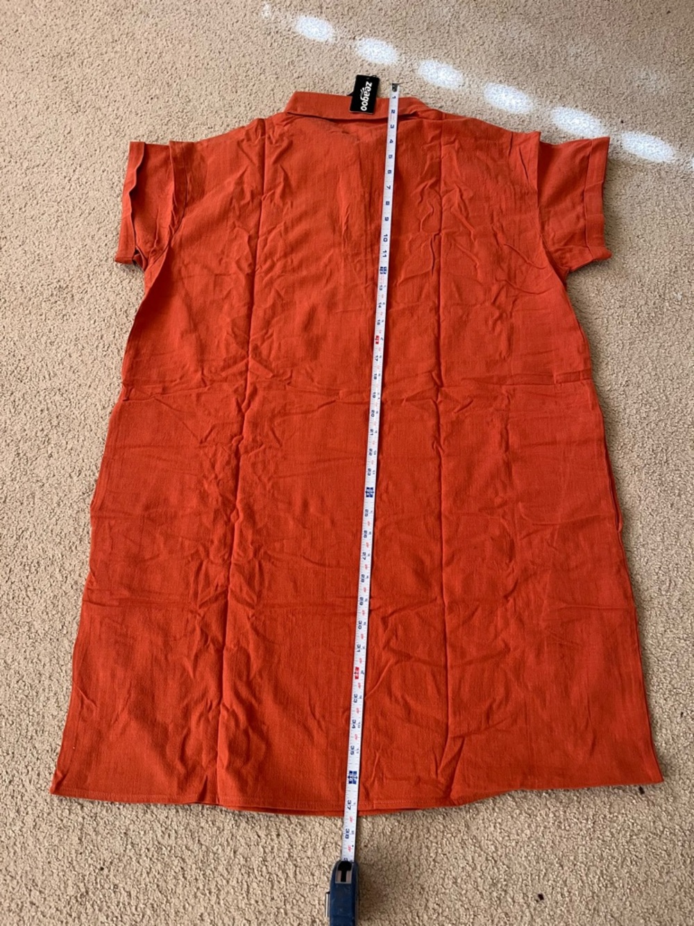 NWT Women’s rust colored button down dress Large - Picture 7 of 10